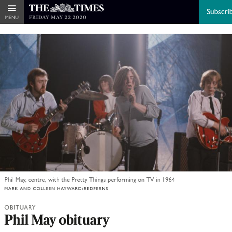 Phil May Obituary - The Times